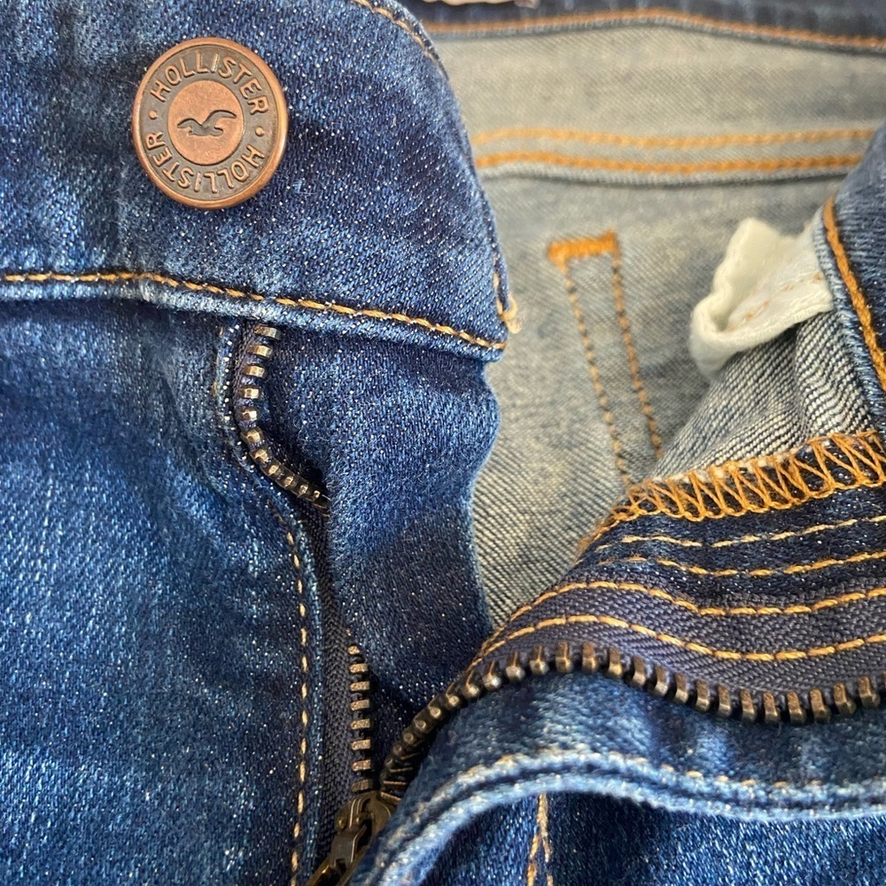Vintage Y2K Hollister Low-Rise Flare Jeans Dark Wash W29 L33 - Picture 8 of 9